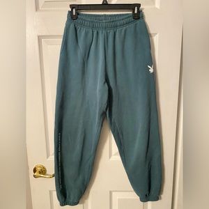 Playboy sweat pants (green/blue)- Size XS